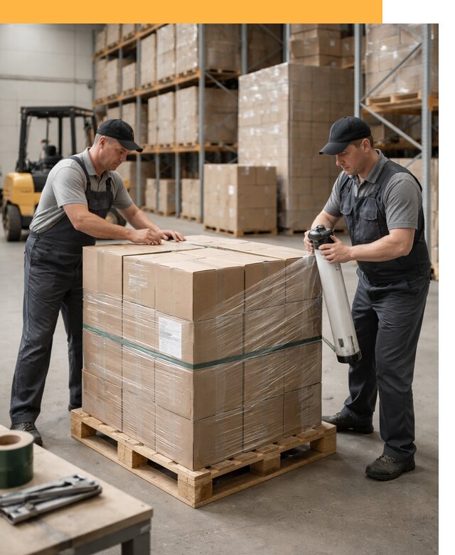 Упаковка и паллетирование грузов от 3615 руб: защита и крепление